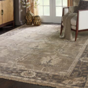 Aldora-ALD03-OPLGY Room Lifestyle Hand-Knotted Area Rug detail image