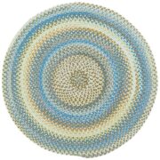 American Legacy Oval-0210-410-Natural Blue Round Braided Area Rug detail image