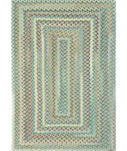 Bear Creek Concentric Rect.-980-400-Misty Blue Braided Area Rug image