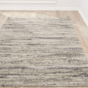 Chaos Theory by Kavi-CKV28-String Charcoal Gray Room Lifestyle Hand-Knotted Area Rug detail image