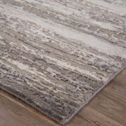 Chaos Theory by Kavi-CKV28-String Charcoal Gray Hand-Knotted Area Rug collection texture detail image