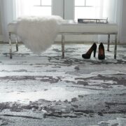 Divine-DIV07-SMOKE Room Lifestyle Hand-Knotted Area Rug detail image