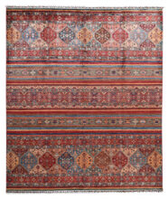 Kazak-1218200003-Red-Multi Hand-Knotted Area Rug image
