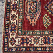 Kazak-1219930284-Red-Ivory Hand-Knotted Area Rug collection texture detail image