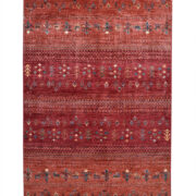 Kazak-1220090018-Red-Rust Hand-Knotted Area Rug image