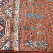 Kazak-1220090021-Terracotta-Rust Hand-Knotted Area Rug collection texture detail image