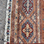 Kazak-1220090021-Terracotta-Rust Hand-Knotted Area Rug collection texture detail image