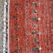 Kazak-1220090037-Red-Rust Hand-Knotted Area Rug collection texture detail image