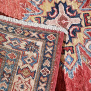 Kazak-1220090210-Red-Ivory Hand-Knotted Area Rug collection texture detail image