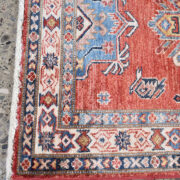 Kazak-1220090210-Red-Ivory Hand-Knotted Area Rug collection texture detail image