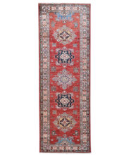 Kazak-1220090210-Red-Ivory Hand-Knotted Area Rug image