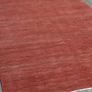 Lori Buff-1221050035-Red Hand-Knotted Area Rug collection texture detail image