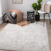 Cirque-CIQ04-Flint Gray Room Lifestyle Machine-Made Area Rug detail image