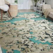 Prismatic-PRS06-AQUA Room Lifestyle Hand-Tufted Area Rug detail image