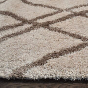 Taza-Morocco-Ivory Beige Machine-Made Area Rug collection texture detail image