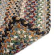 Bear Creek Concentric Rect.-0980-400-Misty Blue Braided Area Rug collection texture detail image