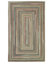 Bear Creek Concentric Rect.-0980-400-Misty Blue Braided Area Rug image