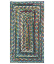 Bear Creek Concentric Rect.-0980-450-Deep Blue Braided Area Rug image