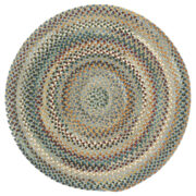 Bear Creek Oval-0980-400-Misty Blue Round Braided Area Rug detail image