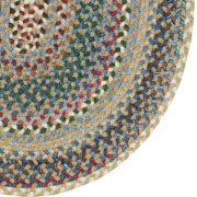 Bear Creek Oval-0980-400-Misty Blue Braided Area Rug collection texture detail image