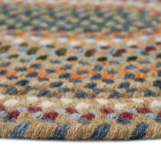 Bear Creek Oval-0980-400-Misty Blue Braided Area Rug collection texture detail image