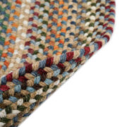 Bear Creek Oval-0980-400-Misty Blue Braided Area Rug collection texture detail image