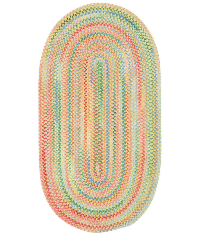 Cutting Garden Oval-0450-150-Buttercup Braided Area Rug image