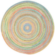 Cutting Garden Oval-0450-240-Grass Round Braided Area Rug detail image