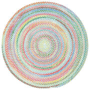 Cutting Garden Oval-0450-440-Bluebell Round Braided Area Rug detail image