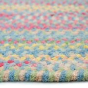 Cutting Garden Oval-0450-440-Bluebell Braided Area Rug collection texture detail image