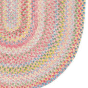 Cutting Garden Oval-0450-510-Tea Rose Braided Area Rug collection texture detail image