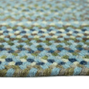 Homecoming Concentric Rect.-0048-400-Sky Blue Braided Area Rug collection texture detail image