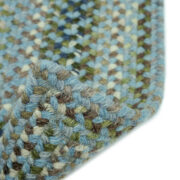 Homecoming Concentric Rect.-0048-400-Sky Blue Braided Area Rug collection texture detail image