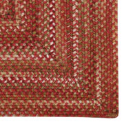 Homecoming Concentric Rect.-0048-500-Rosewood Red Braided Area Rug collection texture detail image