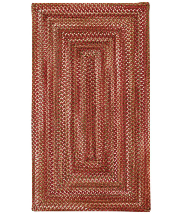 Homecoming Concentric Rect.-0048-500-Rosewood Red Braided Area Rug image