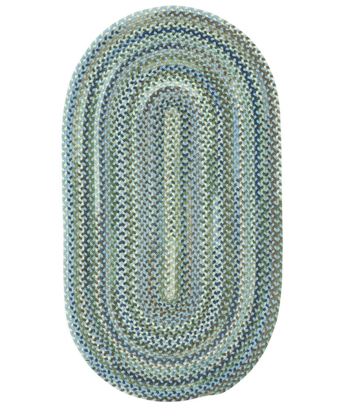 Homecoming Oval-0048-400-Sky Blue Braided Area Rug image