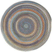 American Legacy Oval-0210-450-Slate Blue Round Braided Area Rug detail image