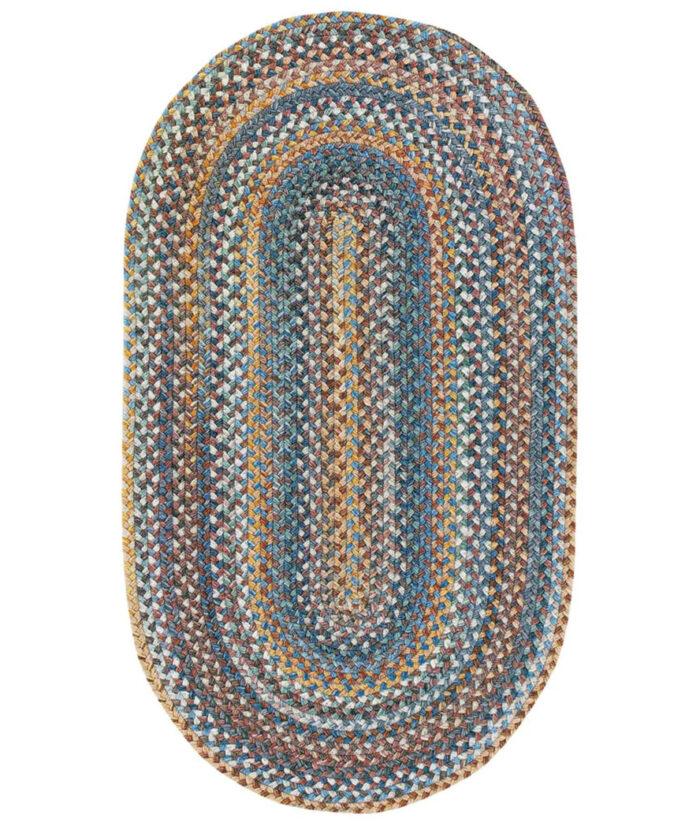 American Legacy Oval-0210-450-Slate Blue Braided Area Rug image