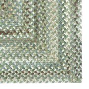 Bear Creek Concentric Rect.-0980-250-Olive Branch Braided Area Rug collection texture detail image