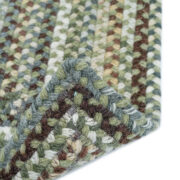 Bear Creek Concentric Rect.-0980-250-Olive Branch Braided Area Rug collection texture detail image