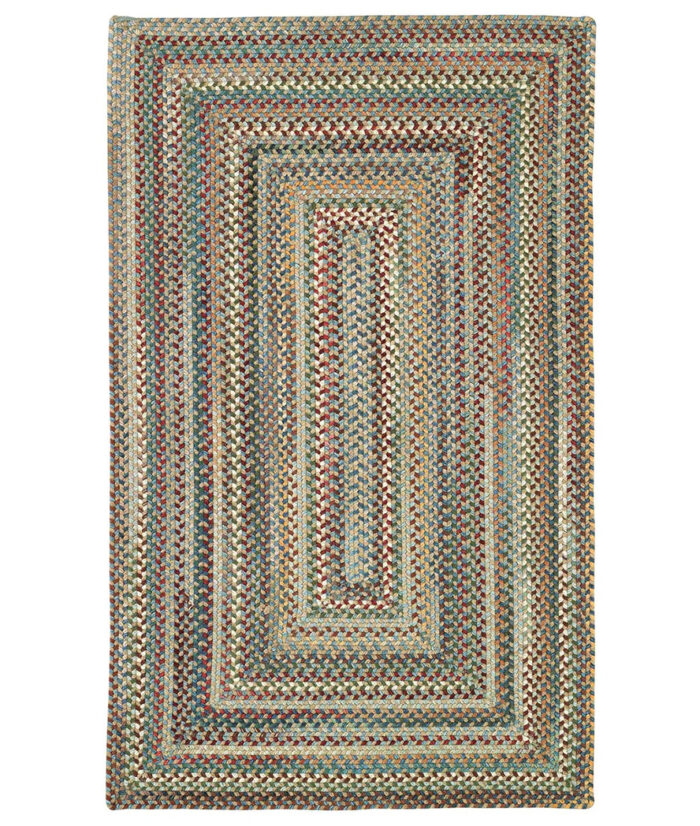 Bear Creek Concentric Rect.-0980-400-Misty Blue Braided Area Rug image