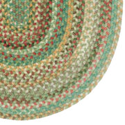 Bear Creek Oval-0980-225-Sage Braided Area Rug collection texture detail image