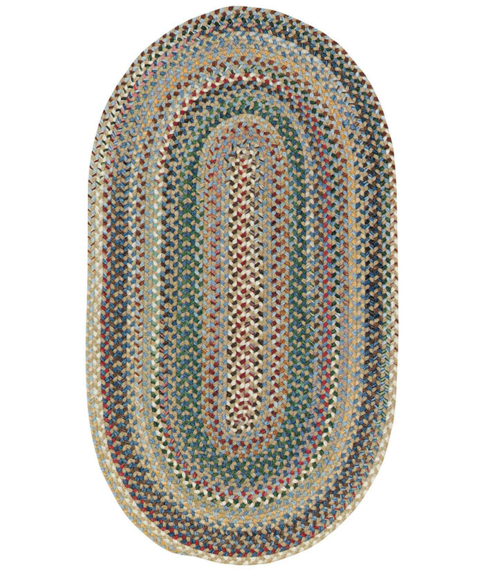 Bear Creek Oval-0980-400-Misty Blue Braided Area Rug image