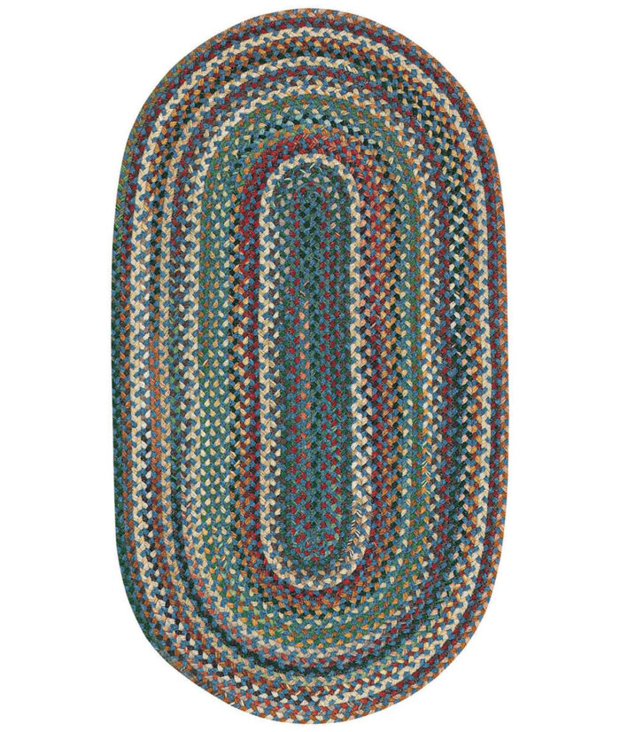 Bear Creek Oval-0980-450-Deep Blue Braided Area Rug image